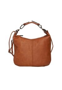 HARPA - Handtasche Tate durch Reißverschluss erweiterbar - cognac