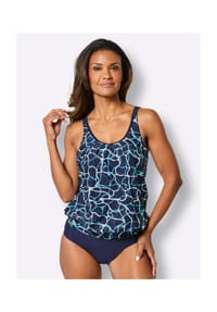 Witt - Oversized-Tankini - marine-royalblau-bedruckt