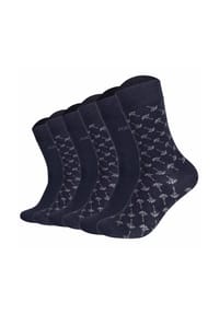 JOOP! - Unisex Socken, 6er Pack - Premium Essential Iconic Socks, Logo, Baumwollmischung - 2xSchwarz/Dunkelblau