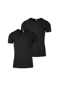 olaf benz® - 2-Pack T-Shirt V-Neck RED1601 - schwarz