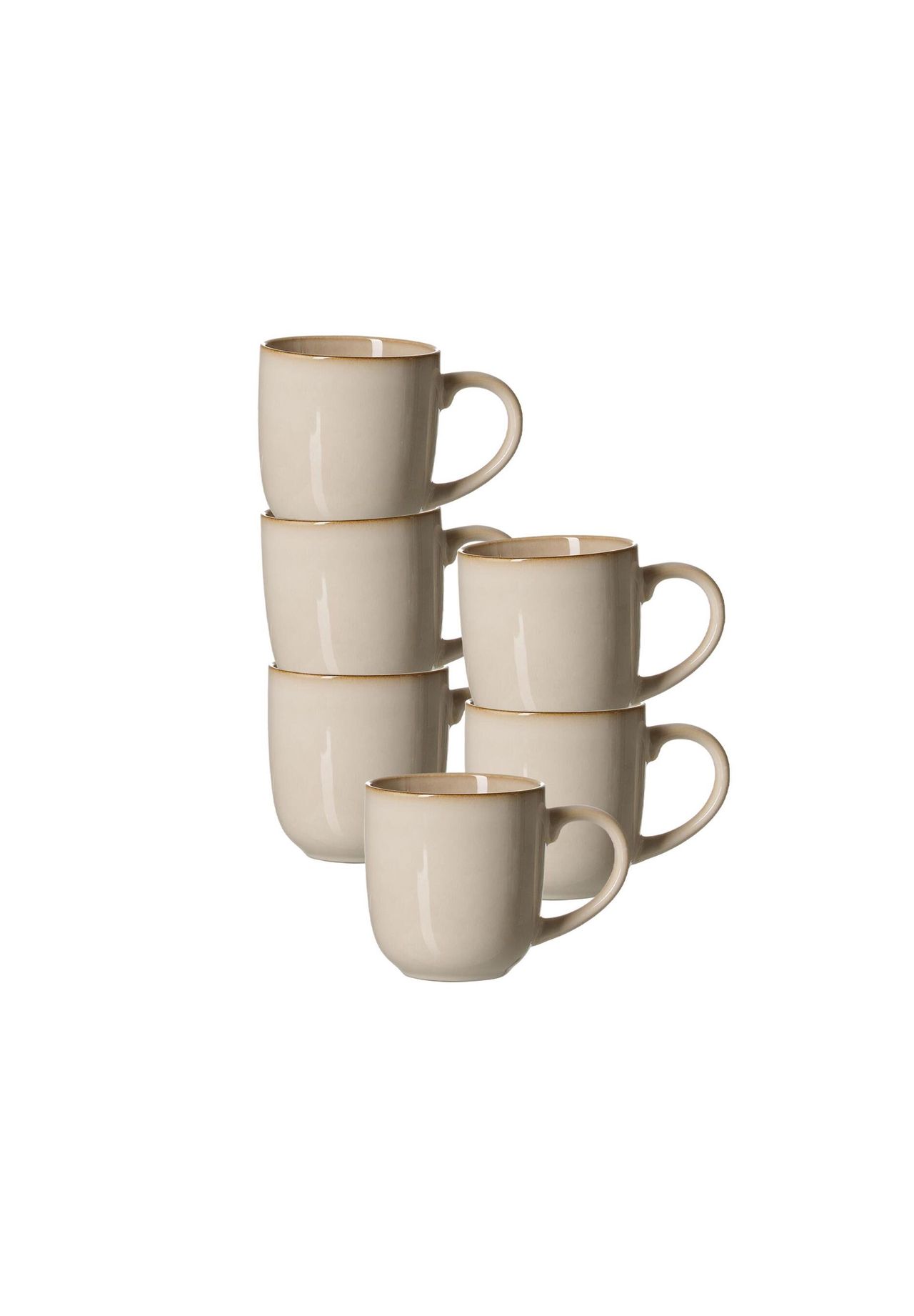 RitzenhoffAndBreker Kaffeebecher Olivia 410 ml 6er Set beige OLIVIA