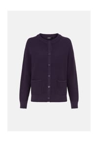 olsen - Cardigan mit Raglanärmeln und Rundhalsausschnitt - Black