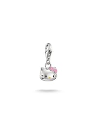 Thomas Sabo THOMAS SABO x HELLO KITTY - Hello Kitty Charm mit pinker Schleife - silberfarben, schwarz, pink, gelb