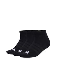 adidas - Unisex Sneakersocken, 3er Pack - Cushioned Essentials Low Socks, Logo, gepolstert, einfarbig - Schwarz