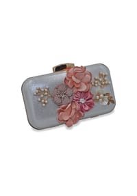 Steuer Modeschmuck - Handtasche Metall 7 Glasstein - silber