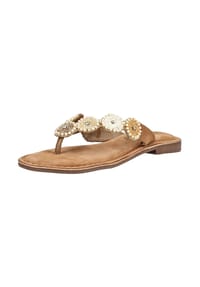 LAZAMANI - Leder Pantoletten - Beige