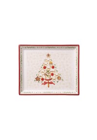 Villeroy & Boch Gebäckplatte rechteckig, klein Winter Bakery Delight - Winter Bakery Delight - rot