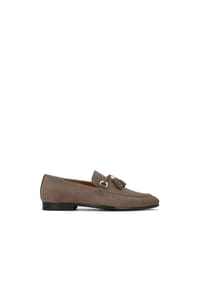 kazar - Herren-Slipper aus Wildleder mit Haken und Metalldetails - Taupe