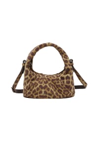 LES VISIONNAIRES Greta Mini Essential - Greta Mini Essential Handtasche Leder 23 cm - leo print