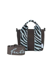 Fritzi aus Preußen Bini - Crosstasche Fritzi Bini Heritage Espressini mit breitem Webbing-Schulterriemen - Braun-Grau