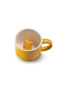DONKEY - Tier Tasse Maneki Neko, mit Katze, Gelb, 150 ml - Blau