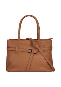 Cluty - Handtasche Echt Leder, Made In Italy - beige