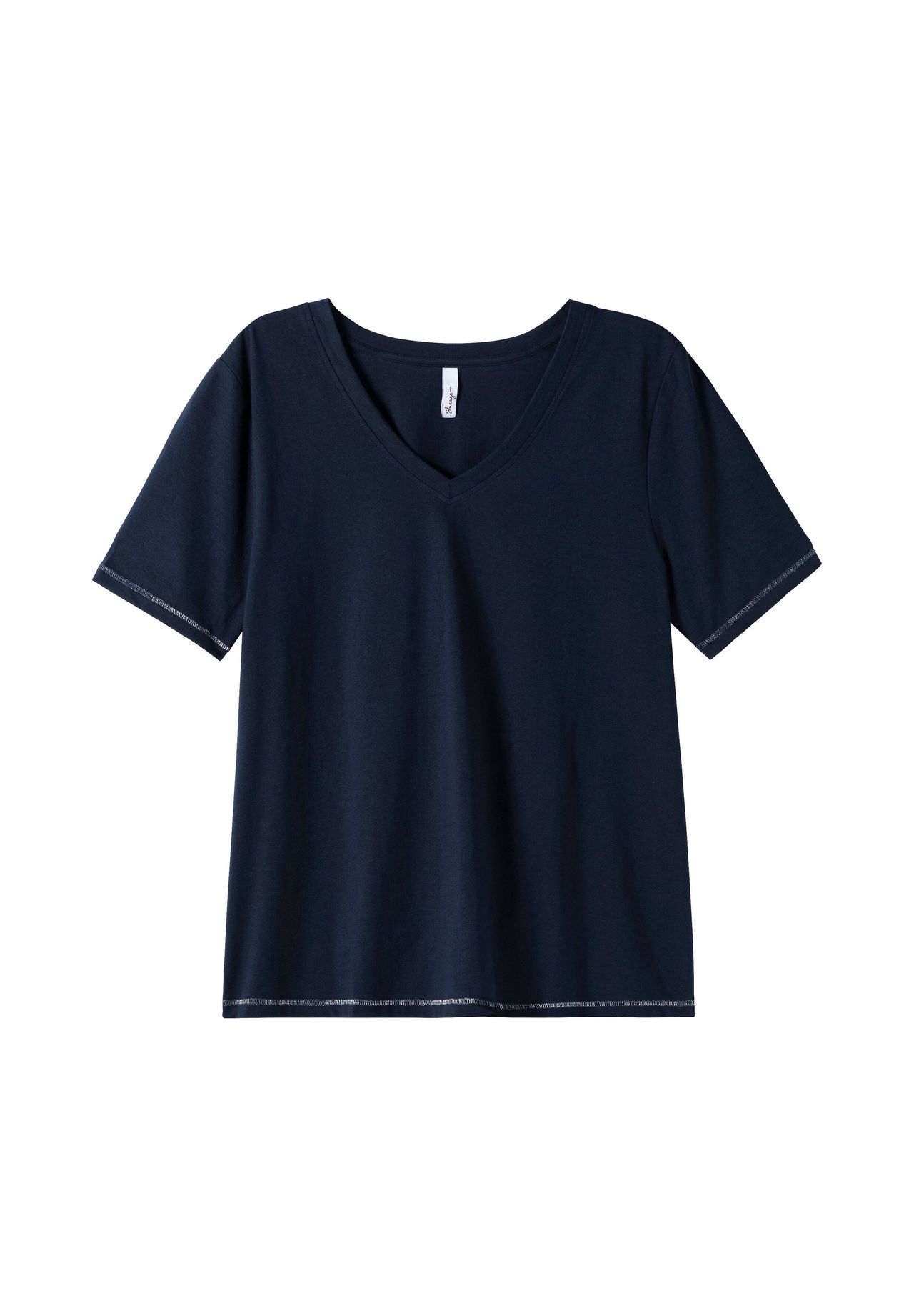 sheego Shirt mit kleinem Glitzerdruck auf der Schulter | GALERIA