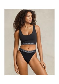 POLO RALPH LAUREN - Essentials Bustier, breite Träger, Logo-Print, für Damen - 004 ONYX