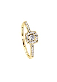 MONCARA - Damen Ring, 585er Gold, 25 Brillanten zus. ca. 0,25 Karat - 