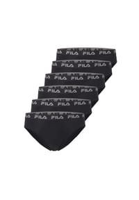 FILA - Slips Logo 6er-Pack mit elastischem Dehnbund und Markenlogo - Black