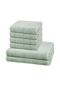 Cawö 4 X Handtuch 2 X Duschtuch im Set Pure - Pure - Eukalyptus