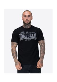 LONSDALE™ - Herren T-Shirt normale Passform 5er pack FITTONHILL - Black/White/Dark Navy