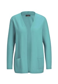GOLDNER - Cardigan in langer offener Form - aqua
