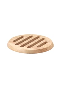 CONTINENTA - Topfuntersetzer Rund, Holzuntersetzer, Gummibaumholz, Ø 20 cm - 