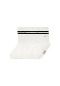 camel active - 6er-Pack Unisex Socken mit Streifen-Detail - Weiß/Gelb