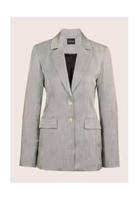MADELEINE - Longblazer - grau / wollweiß / melange