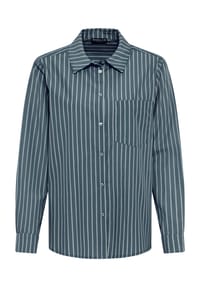 MANGUUN collection - Hemdbluse, Baumwolle, für Damen - GRÜN STREIFEN