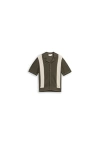 DENIM TOM TAILOR - Hemd, Relaxed Fit, Kurzarm, Reverskragen, für Herren - 39808 FADED GREEN