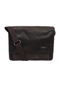 strellson - Bric Lane Umhängetasche "Bric Lane", Leder, uni - 702 DARKBROWN