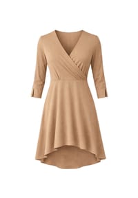 CAROLIN RICK - Tunika mit Wickeloberteil - Cognac
