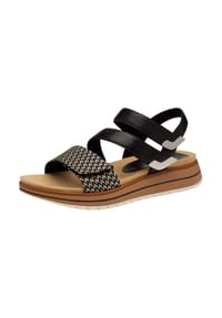 MARCO TOZZI® - Lederimitat/Textil Sandalen - Schwarz