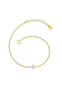 GLANZSTÜCKE MÜNCHEN - Damen Armband aus 925/- Sterling Silber in Gelbgold mit Zirkonia - gelbgold