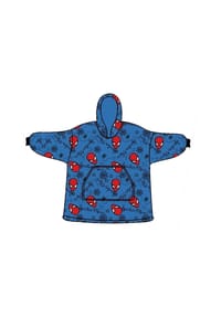 MARVEL - Spiderman Bequemer Überwurf mit Kapuze Kapuzen Poncho für Erwachsene i - 