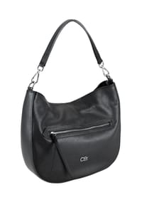 collezione alessandro® - Schultertasche Italia aus echtem Leder - schwarz