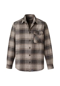 PADDOCK'S® - Hemdjacke mit Karo Optik aus reiner Baumwolle - beige
