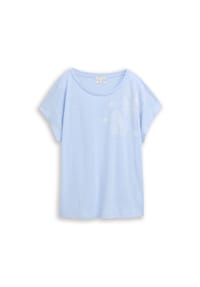 TOM TAILOR - T-Shirt, Leinenanteil, für Damen - 11270 KENTUCK BLUE