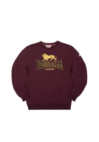 LONSDALE™ - Herren Rundhals Sweatshirt normale Passform LAWINS - Black/Red/Grey