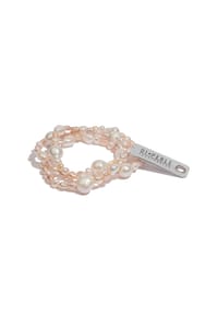 Adelia's - Damen Perlenschmuck 925 Silber Süsswasser Perlen Armband ( 57 cm ) - multi naturfarbe