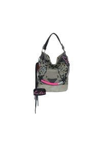 Fritzi aus Preußen Izzy07 Olga Limited Canvas - Schultertasche 'Izzy07 Olga Limited Canvas Panther Spotty' mit abnehmbarem Fritzi-Anhänger - Panther Spotty