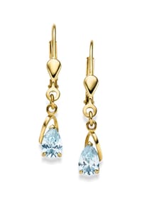 Adelia's - Adelia's Neuheit 2026 - Ohrhänger Ohrringe aus 333 Gelbgold mit Blautopas - gold