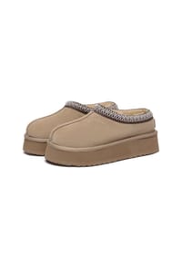 EVERAU® - Damen Leder Hausschuhe - Wonga - BLACK