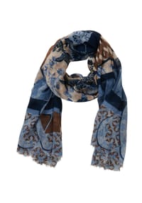 BETTY BARCLAY - Basic-Schal mit Blumenprint - Blau/Beige