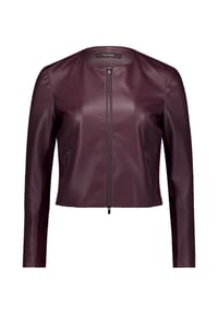 Vera Mont - Kunstlederjacke, Reißverschlusstaschen, für Damen - 1100  CRYSTAL GRAY