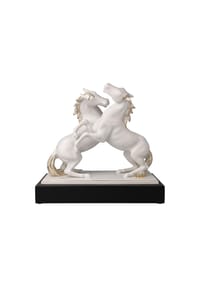 Goebel Deko-Objekt Studio 8 - Artiste et Alegria - Chevaux - Weiß-Gold