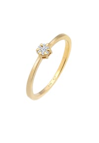 elli. DIAMONDS - Ring Solitär Verlobung Diamant (0.045 Ct.) 585 Gelbgold - Gold