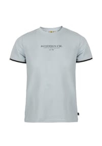 ROADSIGN® australia - Herren T-Shirt Outback Rib Piqué-Shirt mit feiner Struktur und Rundhalsausschnitt, hochwertiger Freizeitstyle für Sommer und Outdoor - beige
