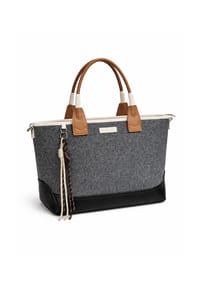 TONI&FRIENDS - Shopper Landsberg aus Stoff, mit langem Riemen - beige