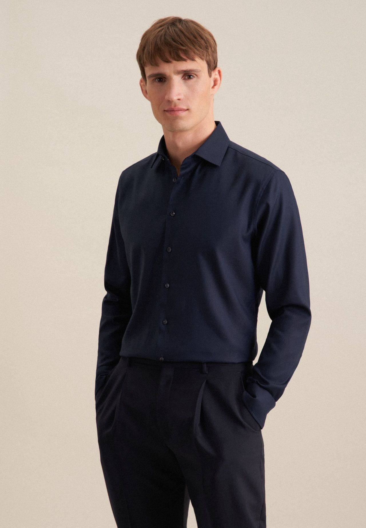 Seidensticker Business Hemd Schwarze Rose, Blau, 38