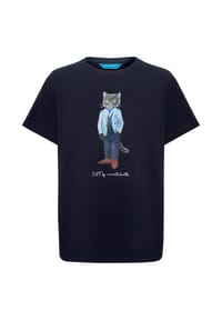 CAT by manii'ta lacitta - Blauer T-Shirt-Set mit Katzenmotiv - blau