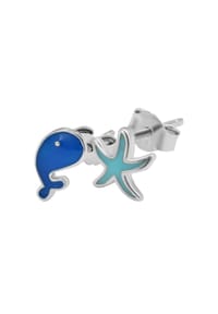 Adelia's Star Collection - Ohrringe – Ohrstecker Stern aus 925 Silber mit Emaille - silber